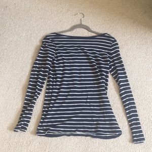 Long-Sleeve Navy Top
